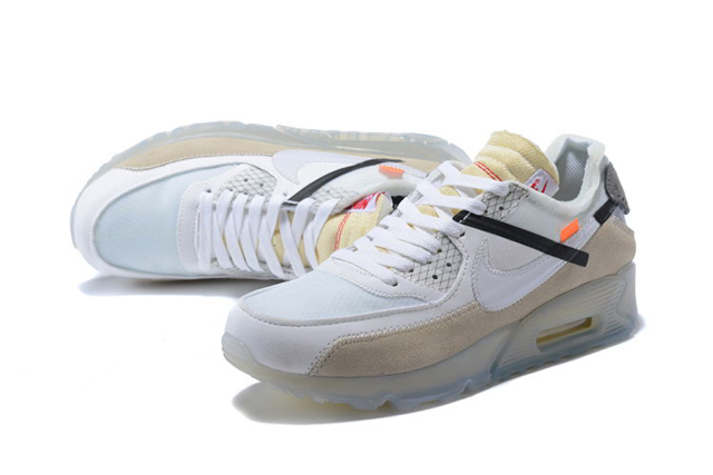 HOW THE OFF WHITE X NIKE AIR MAX 90 ICE LOOKS ON FEET,OFF 2018 Off White x Nike Air Max 90 KPU TPU Chaussures Femme
